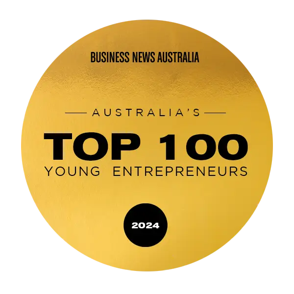 Top 100 Young Entrepreneurs badge, 2024